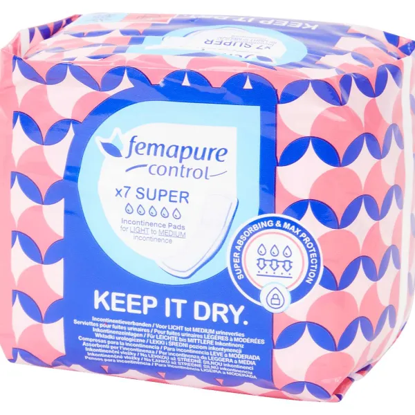 Sale Femapure Control Incontinentieverband Super Lichaamsverzorging