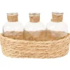 Discount Glazen Flesjes In Mandje Woonaccessoires
