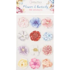 Clearance Hobby Flora Vlinder- En Bloemenstickers Kaarten