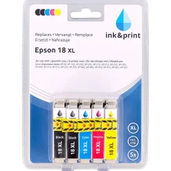 Hot Ink & Print Inktcartridges Epson 18 Xl Bureau Accessoires