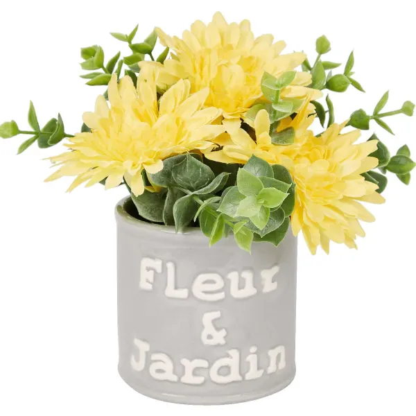 Online Kunstbloem In Pot Met Tekst Kunstplanten & -Bloemen