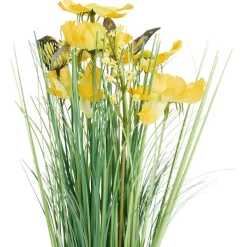 Fashion Kunstgrashalm Met Bloemen En Vlinders Kunstplanten & -Bloemen