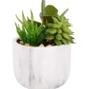 Fashion Kunstvetplant In Marmerlook Pot Kunstplanten & -Bloemen