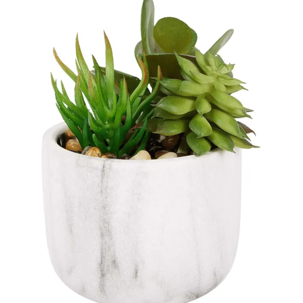 Fashion Kunstvetplant In Marmerlook Pot Kunstplanten & -Bloemen