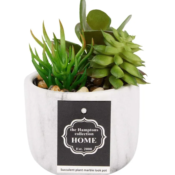 Fashion Kunstvetplant In Marmerlook Pot Kunstplanten & -Bloemen