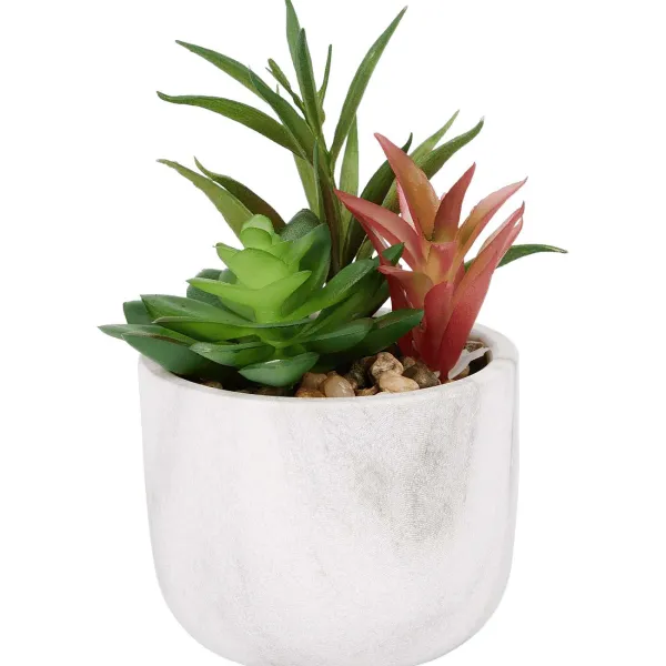 Fashion Kunstvetplant In Marmerlook Pot Kunstplanten & -Bloemen
