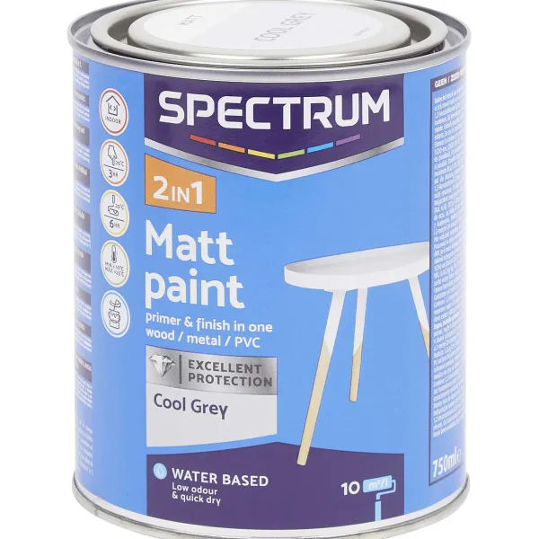 New 2-In-1 Matte Verf Cool Grey Verf
