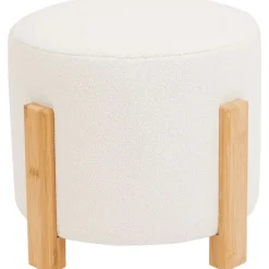 Fashion Poef Met Bamboe Poten Woonaccessoires
